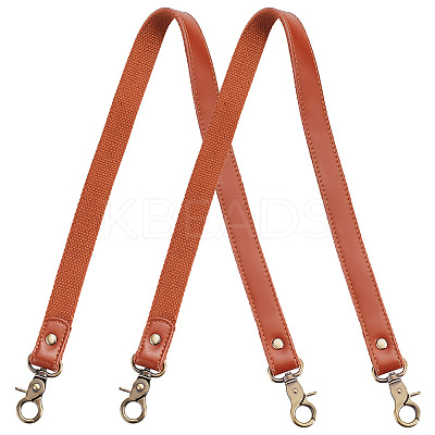 Cowhide & Polycotton Bag Handles PURS-WH0005-92AB-1