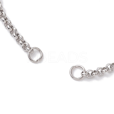 304 Stainless Steel Rolo Chain Slider Bracelet Makings AJEW-JB01254-02-1