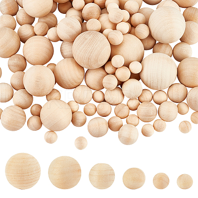 Natural Wooden Round Ball WOOD-PH0001-28-1
