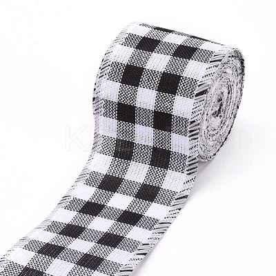 Polyester Imitation Linen Ribbon OCOR-G007-02A-1