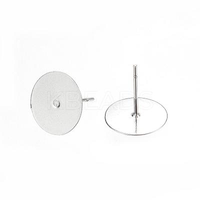 Tarnish Resistant 304 Stainless Steel Stud Earring Findings STAS-D448-088P-12mm-1
