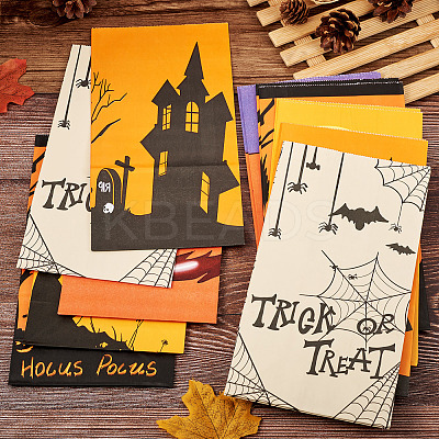 20Pcs 5 Styles Halloween Candy Paper Bags ABAG-TA0001-39-1