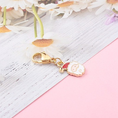 Christmas Theme Alloy Enamel Pendants HJEW-JM00427-03-1