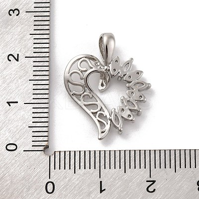 Brass Micro Pave Cubic Zirconia Pendants KK-U033-13P-01-1