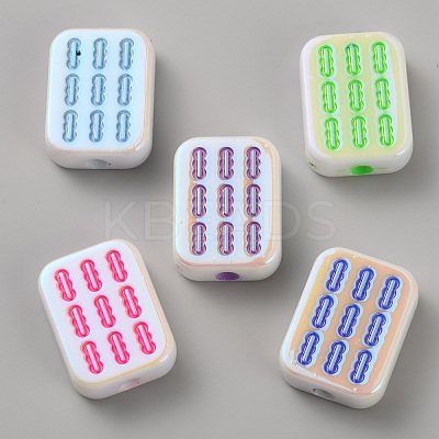 UV Platinum Opaque Acrylic Beads MACR-WH20001-26A-1