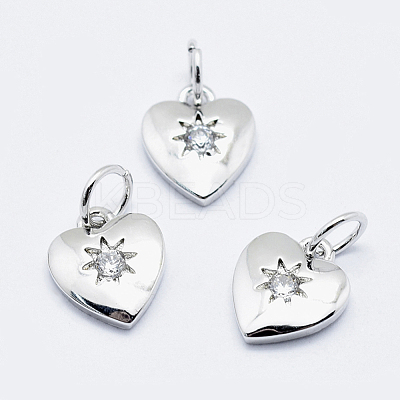 Brass Micro Pave Cubic Zirconia Charms RB-I078-67P-NR-1