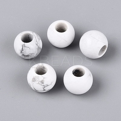 Natural Howlite European Beads G-Q602-09A-06-1