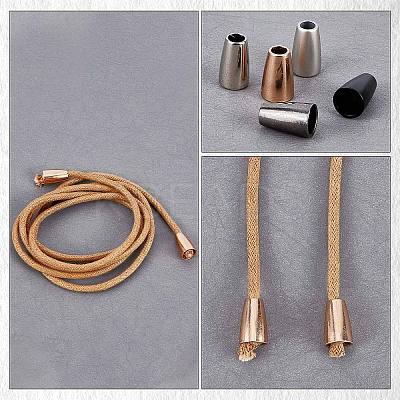 50Pcs 5 Colors Alloy Cord Ends FIND-GF0003-60-1