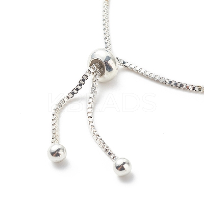 Glass Seed Braided Hamsa Hand with Evil Eye Link Slider Bracelet BJEW-MZ00003-1