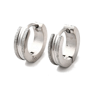 304 Stainless Steel Hoop Earrings EJEW-L302-03D-P-1
