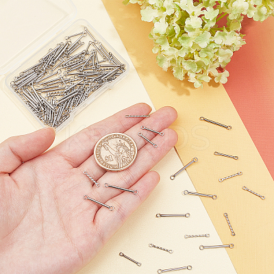 150Pcs 3 Style 304 Stainless Steel Link Connectors STAS-DC0001-13-1