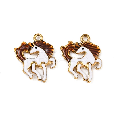 304 Stainless Steel Enamel Pendants STAS-Z140-02G-01-1