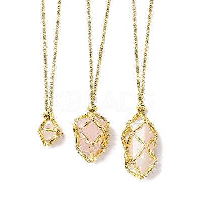 3Pcs 3 Styles 304 Stainless Steel Macrame Pouch Necklace Makings NJEW-JN04901-01-1