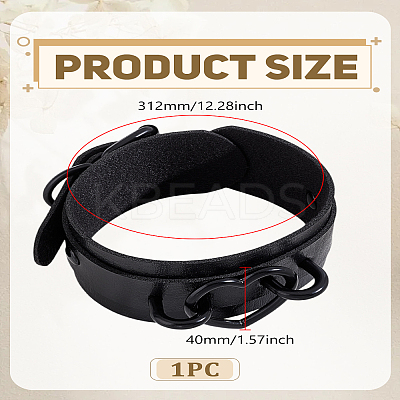 1Pc Heart PU Leather Bracelets for Men Women BJEW-LP0003-56-1