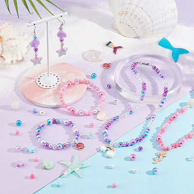 DIY Mermaid Theme Jewelry Making Finding Kit DIY-PH0021-12-1