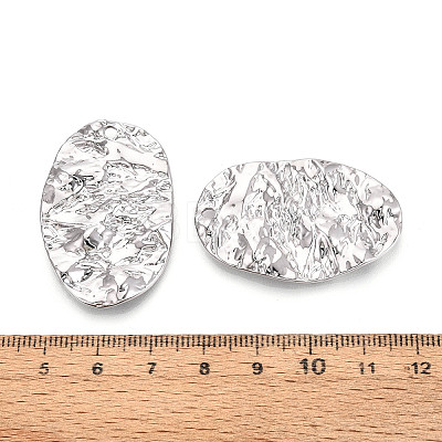 Rack Plating Textured Alloy Pendants PALLOY-T095-15P-1