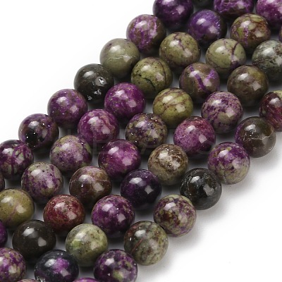Natural Atlantisite Stichtite Beads Strands G-Z110-C06-6mm-1