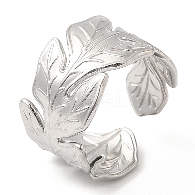 Non-Tarnish 304 Stainless Steel Open Cuff Rings RJEW-K245-77P-1