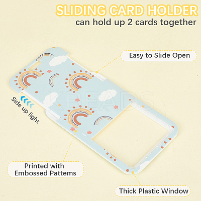 Plastic ID Card Sleeve with Polyester Lanyard Strap AJEW-WH20017-33D-1