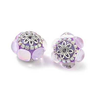 Acrylic Rhinestone Rondelle Beads CLAY-NH0003-02AS-03-1
