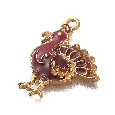 Thanksgiving Day Theme Rack Plating Alloy Enamel Pendants LS-ENAM-S021-05G-A-1