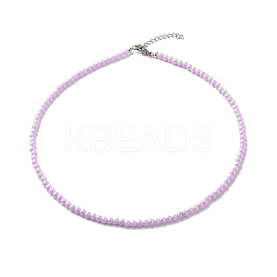 7Pcs 7 Color Round Acrylic Beaded Necklaces for Women NJEW-JN03864-1