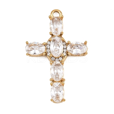 304 Stainless Steel Rhinestone Pendants STAS-P430-02G-03-1