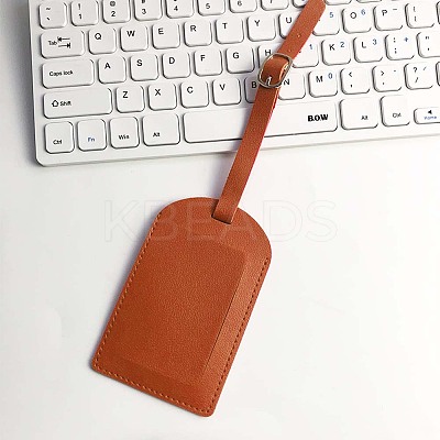 CutHollow 4Pcs PU Leather Luggage Tag OFST-CL0001-01B-02-1