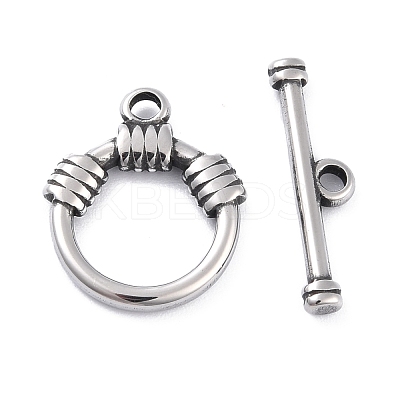304 Stainless Steel Toggle Clasps STAS-I190-04AS-1
