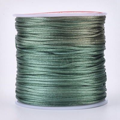 Round Nylon Satin Rattail Cord NWIR-WH0009-15A-15-1
