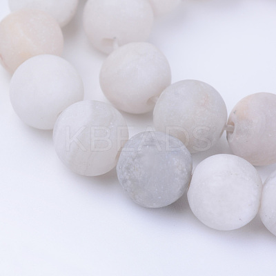 Natural Agate Beads Strands X-G-Q462-8mm-09-1
