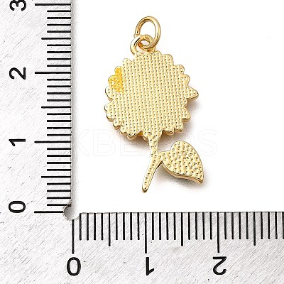 Brass Enamel Pendants KK-Z125-21G-1