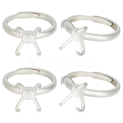4Pcs Adjustable Brass Ring Components FIND-BBC0002-51A-1
