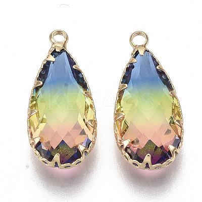 K9 Glass Imitation Tourmaline Pendants LS-X-GLAA-Q069-03F-1