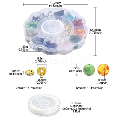 DIY Gemstone Bracelet Making Kit DIY-YW0006-08-1