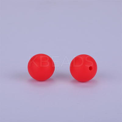 Round Silicone Focal Beads SI-JX0046A-131-1