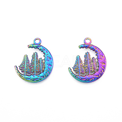 Ion Plating(IP) 201 Stainless Steel Pendants STAS-N098-233M-1