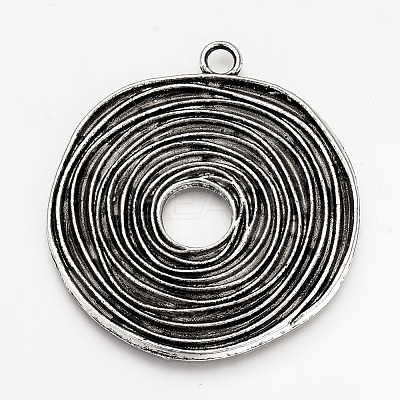 Tibetan Style Alloy Big Pendants X-TIBEP-Q078-05AS-RS-1