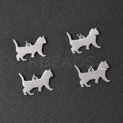 4Pcs 304 Stainless Steel Pendants STAS-FS0002-01B-1