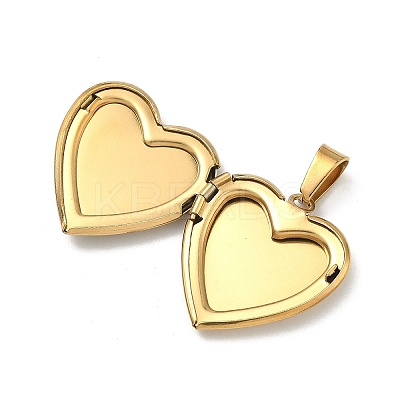 304 Stainless Steel Locket Pendants STAS-H255-02G-02-1