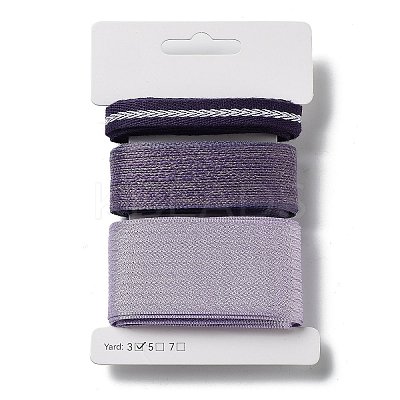 9 Yards 3 Styles Polyester Ribbon SRIB-C002-07G-1