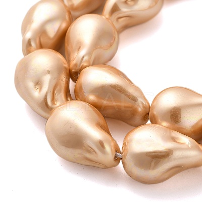 Electroplate Porcelain Beads Strands BSHE-C009-04B-1