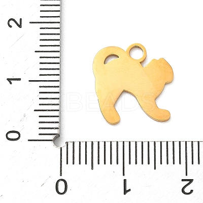 304 Stainless Steel Enamel Halloween Theme Charms STAS-Z164-03G-01-1