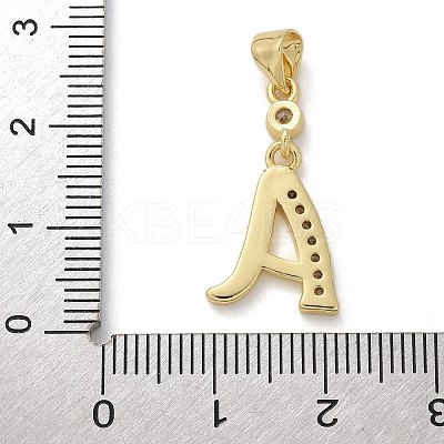 26Pcs Brass Micro Pave Cubic Zirconia Pendants KK-M319-02G-1