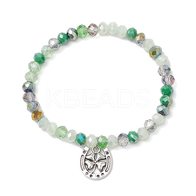 5Pcs Alloy Clover Charm Bracelets BJEW-JB11727-1