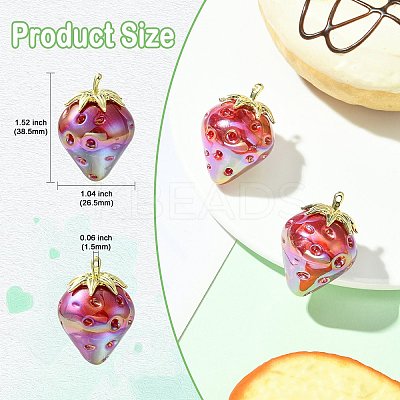2Pcs Electroplate Resin Pendants RESI-CJC0817-001G-1