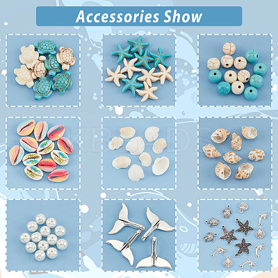 DIY Ocean Theme Jewelry Making Finding Kit DIY-PH0013-74-1