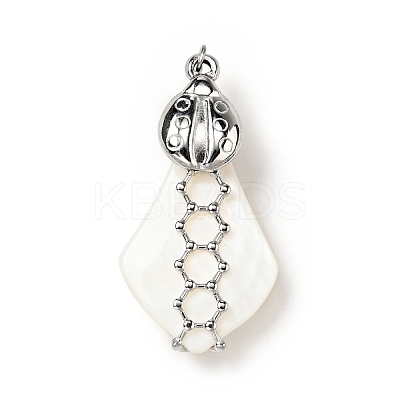 Natural White Shell Pendants SSHEL-C010-05P-1