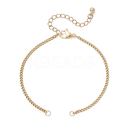 2.5MM 304 Stainless Steel Curb Chain Bracelet Making AJEW-JB01452-1