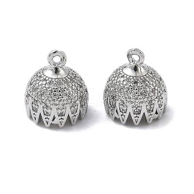 Brass Micro Pave Cubic Zirconia Charns KK-Z143-03P-02-1